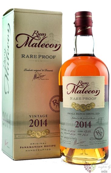 Malecon  Vintage 2014  aged 7 years Panamas rum 43.2% vol.  0.70 l