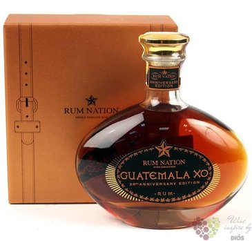 Rum Nation  XO 20th anniversary Guatemala  single domaine Caribbean rum 40% vol.  0.70 l