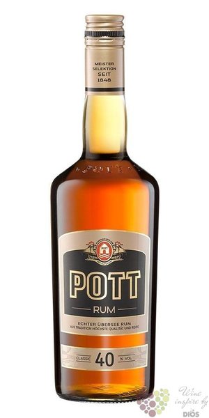 Pott „ 40 classic ” premium Caribbean rum 40% vol.  1.00 l
