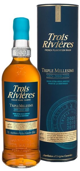 Trois Rivieres  Triple Millsime 2005-2010-2015  unique Martinique rum  42% vol.  0.70 l