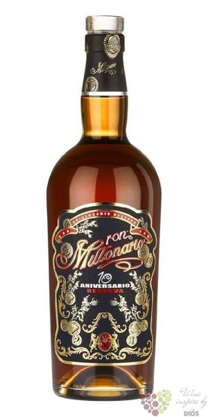 Millonario  10 aniversario reserva  aged rum of Peru 40% vol.  0.70 l