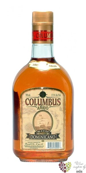 Columbus „ Ańejo ” aged 7 years Dominican rum by Dupuy Barceló 37.5% vol.  0.70 l