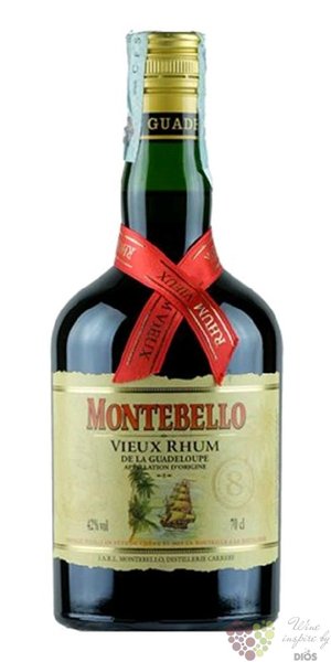 Montebello agricole vieux „ 8 ans Vintage ” aged rum Guadeloupe 42% vol.  0.70 l