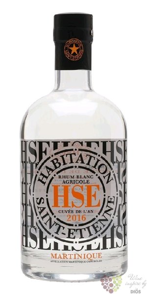 HSE Saint Etienne agricole blanc 2016 „ cuvée de l´an ” Martinique rum 50% vol.  0.70 l