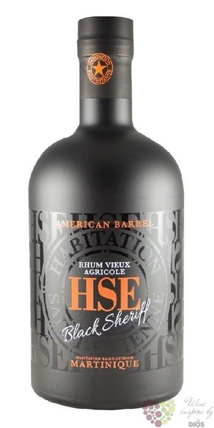 HSE agricole vieux „ Black Sheriff ” USA cask finish rum of Martinique 40% vol. 0.70 l