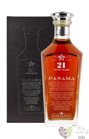 Rum Nation „ Panama ” aged 21 year Panamas rum by Rossi &amp; Rossi 40% vol.  0.70 l
