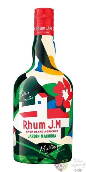 J.M Rhum blanc  Jardin Macoub  ltd. Martinique rum 53.4% vol.  0.70 l