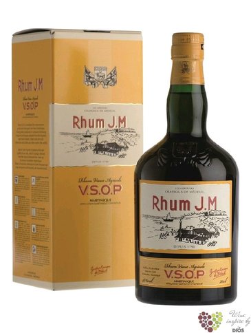 J.M Rhum  VSOP  Martinique rum 43% vol.  0.70 l