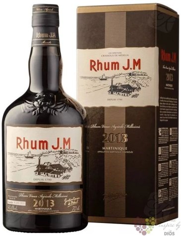 J.M Rhum 2013 vintage Martinique rum  43.8% vol.  0.70 l