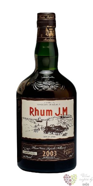 J.M Rhum 2003 vintage Martinique rum 44.8% vol.  0.70 l