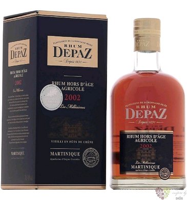 Depaz  Hors dAge les Millesimes 2002  aged Martinique rum 45% vol.  0.70 l