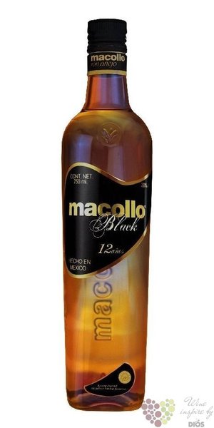 Macollo „ Black ” aged 12 years Mexican rum 38% vol.     0.70 l