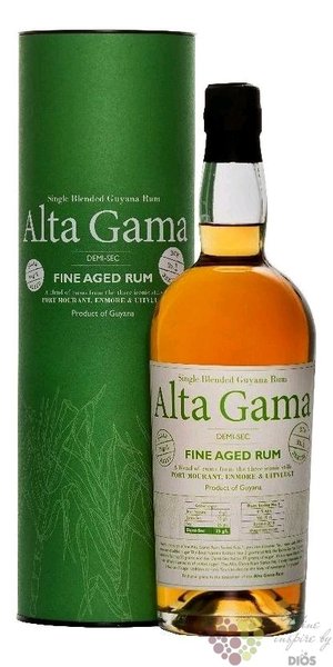 Alta Gama  Demi-Sec  fine aged single blended Guyana rum 41% vol.  0.70 l