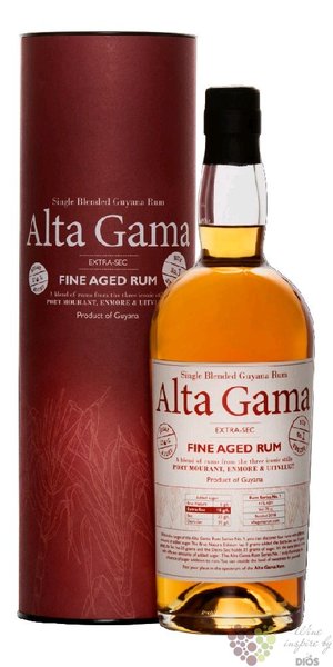 Alta Gama  Extra-Seco  fine aged single blended Guyana rum 41% vol.  0.70 l