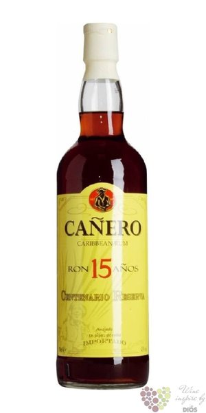 Caňero „ Centenario reserva ” aged 15 years Nicaraguan aged rum 43% vol.  0.70 l