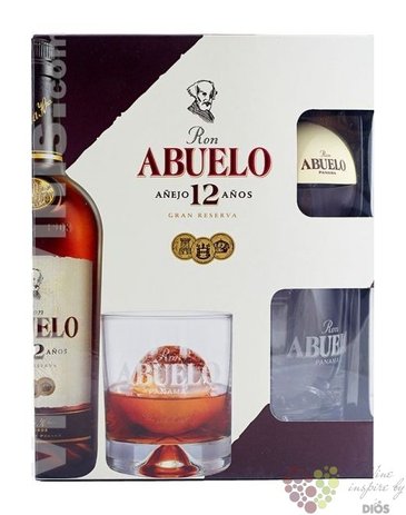 Abuelo „ Aňejo 12 aňos ” glass pack aged Panamas rum 40% vol.  0.70 l