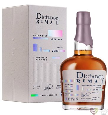 Dictador 2000  Rima American Oak Cask  unique Colombian rum 50% vol. 0.70 l