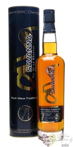 Savanna Vieux „ Traditionnel ” aged 7 years rum of Reunion 43% vol.   0.70 l