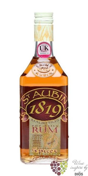 Saint Aubin Classic  Spiced  flavored Mauritian rum 40% vol.  0.50 l
