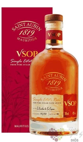 Saint Aubin  VSOP  aged Mauritian rum 42% vol. 0.70 l