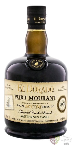 el Dorado Special cask finish 2000  Port Mourant Sauternes cask  Guyana rum 58.6% vol.  0.70 l