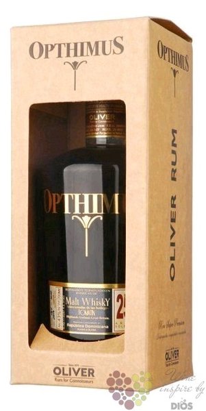 Opthimus „ Summa Cum Laude ” aged 25 years Dominican rum 38% vol.  0.05 l