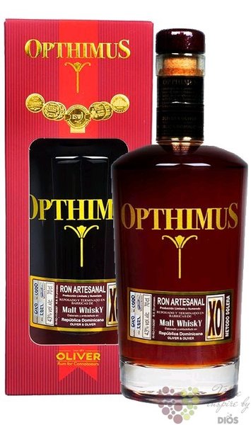 Opthimus  Malt whisky cask XO ed. 2021  aged Dominican rum 43% vol.  0.70 l