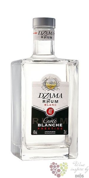 Dzama prestige „ cuvée Blanché ” white rum of Madagaskar 40% vol.    0.70 l