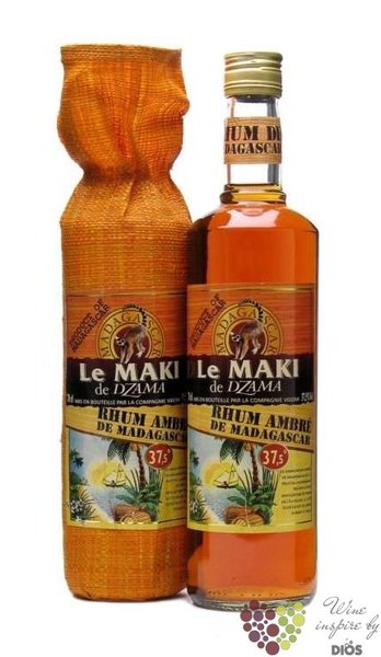 le Maki de Dzama  Ambre  gold rum of Madagaskar 37.5% vol.  0.70 l