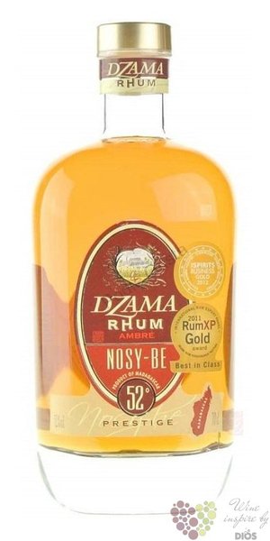 Dzama prestige  Nosy Be Ambre 52  gold rum of Madagaskar 52% vol.    0.70 l