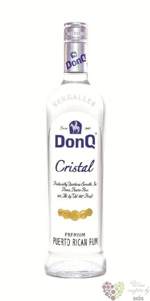 Don Q  Cristal  white Puerto Rican rum 37.5% vol.    0.70 l