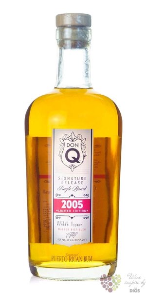 Don Q 2005  Signature release  aged single barrel Puerto Rican rum 40% vol.  0.70 l