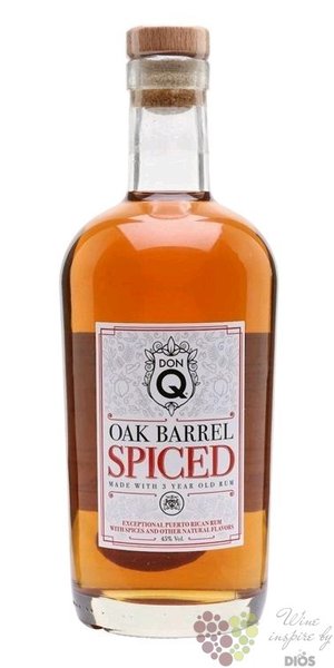 Don Q  Oak barrel spiced  aged Puerto Rican rum 45% vol.  0.70 l