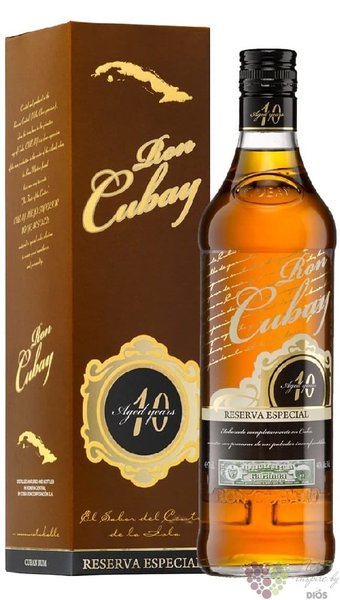 Cubay „ Reserva especial ” aged 10 years Cuban rum 37.5% vol.  0.70 l