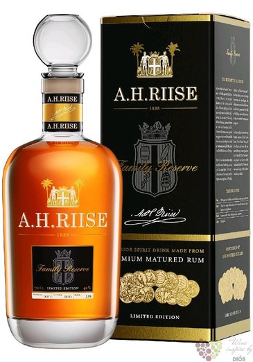 A.H. Riise  Family Reserve Solera 1838  Danish aged rum 42% vol.  0.70 l