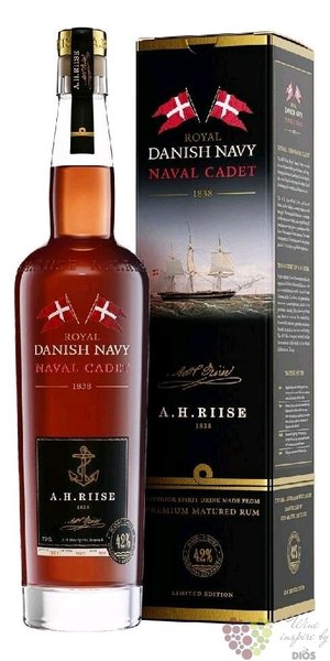 A.H. Riise Royal Danish Navy  Naval Cadet  Caribbean rum 42% vol.  0.70 l