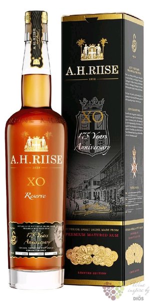 A.H. Riise XO Reserve  175 years anniversary  aged Caribbean rum 40%vol.  0.70 l