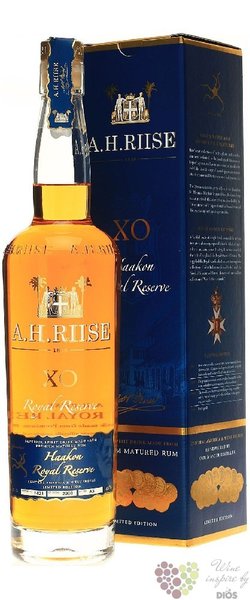 A.H. Riise XO Reserve  Royal Kong Haakon  aged Caribbean rum 42% vol.  0.70 l