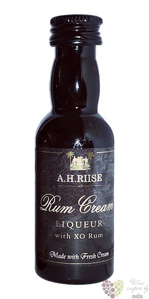 A.H. Riise  Fresh cream &amp; Rum  Carribean rum cream liqueur 17% vol.  0.05 l