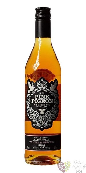 Pink Pigeon „ Original Vanilla Spiced ” rum of Mauritius by distillery Medine 40% vol.  0.70 l