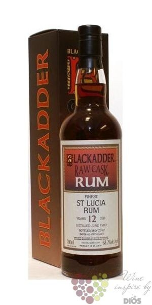 St.Lucia „ Blackadder Raw cask ” aged 12 years caribbean rum 68.2% vol.    0.70l