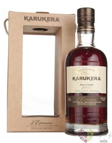 Karukera agricole vieux 2008  Expresion casks   aged rum of Guadeloupe 48.1% vol.  0.70 l
