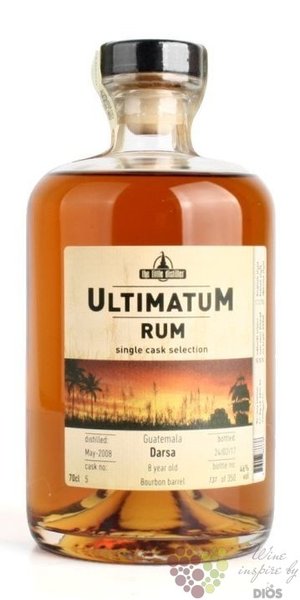 Ultimatum single cask 2008  Darsa  aged 8 years rum of Guatemala 46% vol.  0.70 l