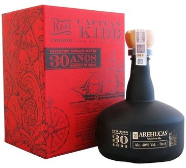 Arehucas  Capitan Kidd  aged 30 years rum of Canaria Islands 40% vol. 0.70 l