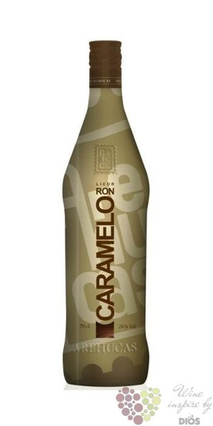 Arehucas „ Caramelo ” flavored rum of Canaria Islands 24% vol.  0.70 l