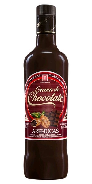 Arehucas „ Créma de chocolate ” flavored rum of Canaria Islands 17% vol.  0.70l