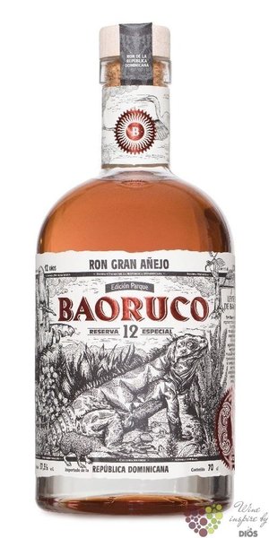 Baoruco Parque edicion limitada  Gran anejo  aged 12 years Dominican rum 37.5% vol.  0.50 l