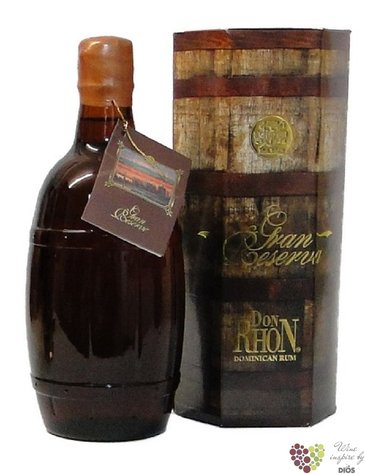 Don Rhon „ Gran reserva ” aged 12 years rum of Dominican republic 37.5% vol.  0.70 l