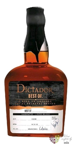 Dictador the Best of 1987  Altisimo  single cask Colombian rum 43% vol.  0.70 l