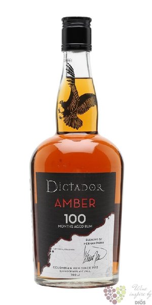 Dictador 100 months aged  Amber  rum of Colombia 40% vol.   0.70 l